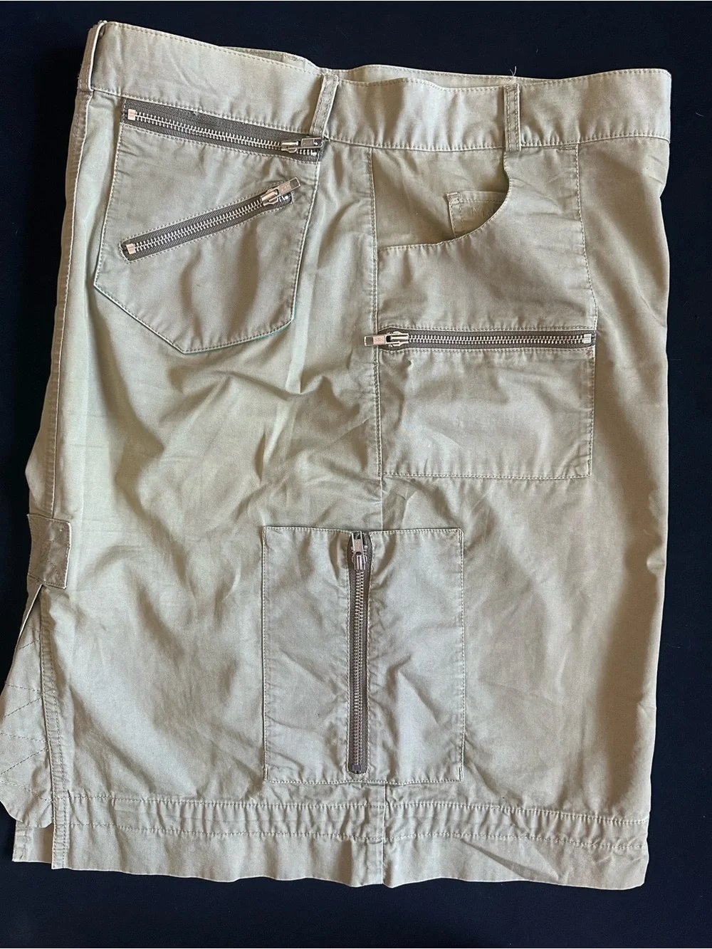 Marc Jacobs khaki Cargo utility Y2K  Skirt with Black Label size 6